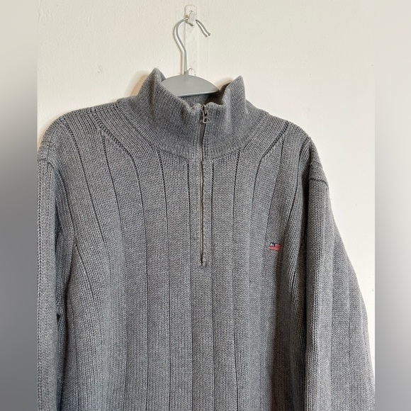 Polo Jeans Co Ralph Lauren Half Zip Gray Sweater - Picture 1 of 5